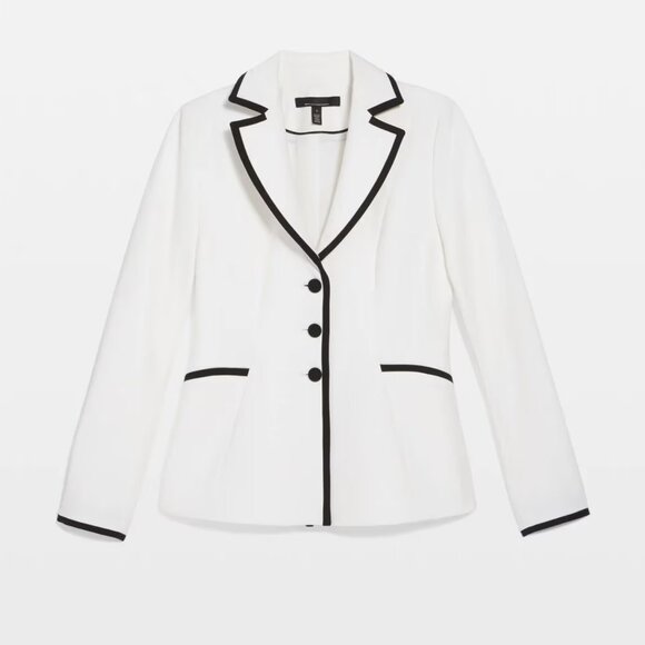 NWT White House Black Market  3-Button Signature Blazer  Size 0 - Black & White - Picture 4 of 5